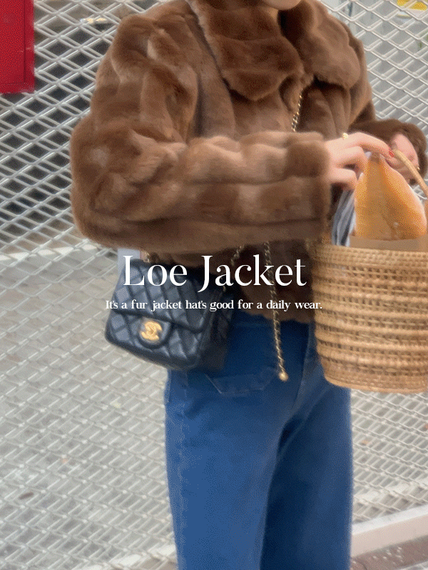 로에 밍크 페이크퍼 겨울 크롭 무스탕 숏 자켓(3color)