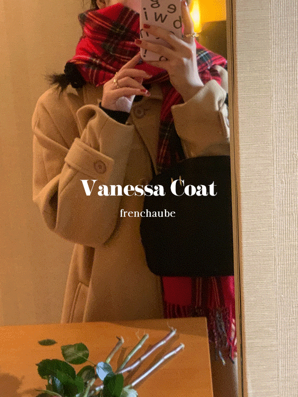 바네사 카라 벨트 겨울 롱 코트(4color)